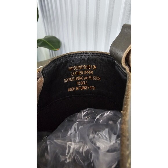 Steve Madden Wayde Tall Leather Lug Sole Boots – Women’s Size 6M – Olive Green - Picture 6 of 8